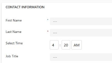 PCF Time Picker