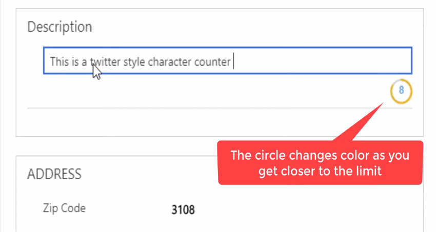 Character Counter With Visual Feedback - CharCount