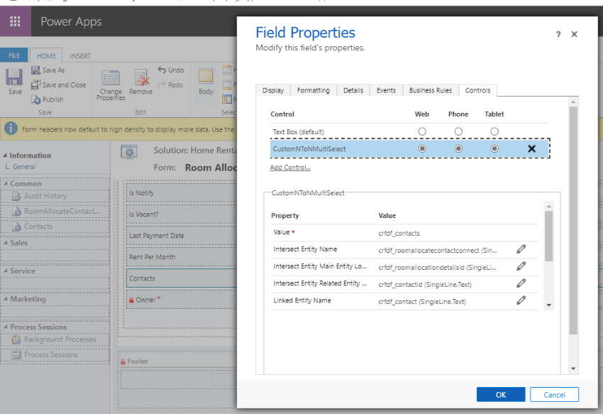 Custom NToN Multiselect Lookup