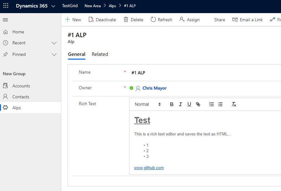 D365RichTextEditor