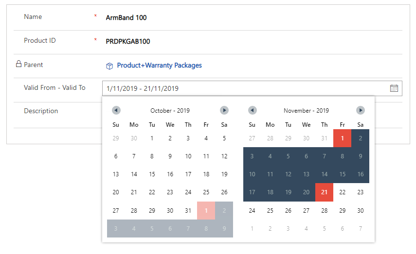 Date Range Control