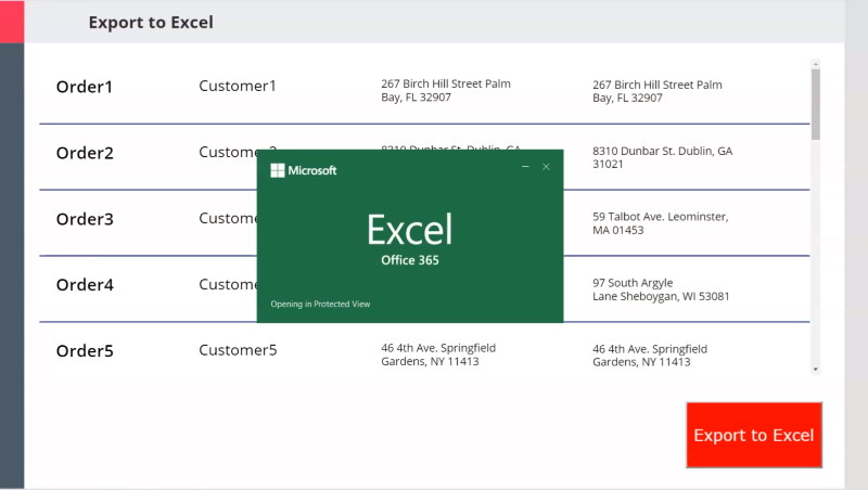 Export to Excel