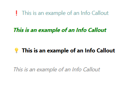 Info Callout