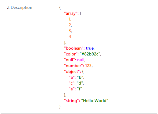Format JSON Control