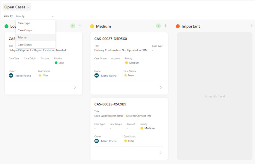 Kanban View Control