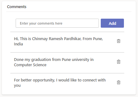 List View of Text