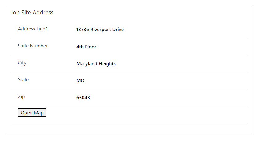 Open Bing Map by Address