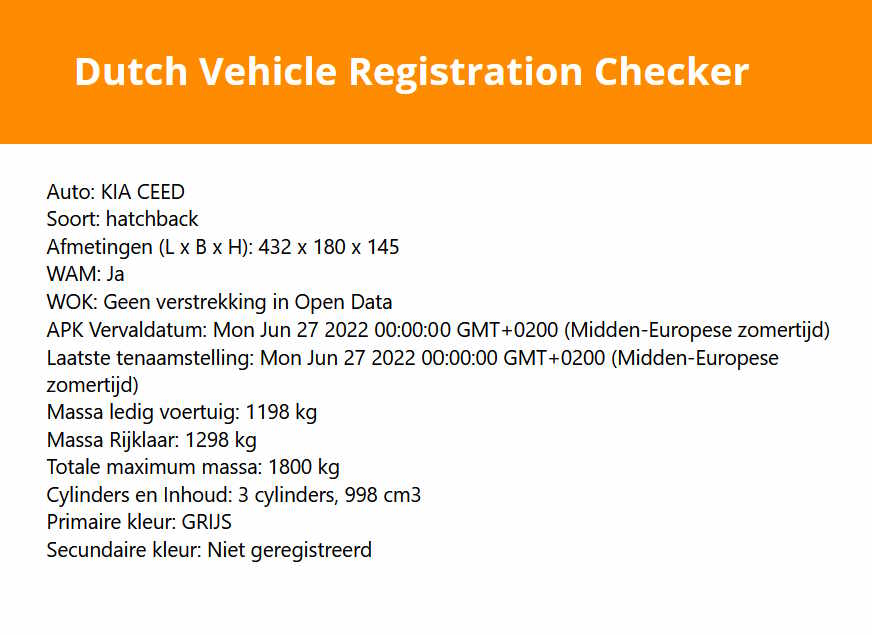 RDW License Checker