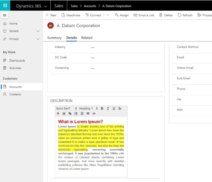Rich Text Control