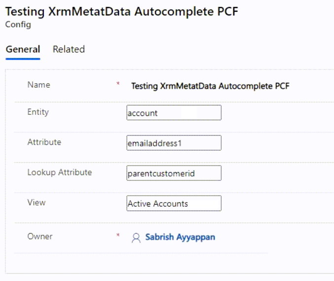 Xrm Metadata Autocomplete
